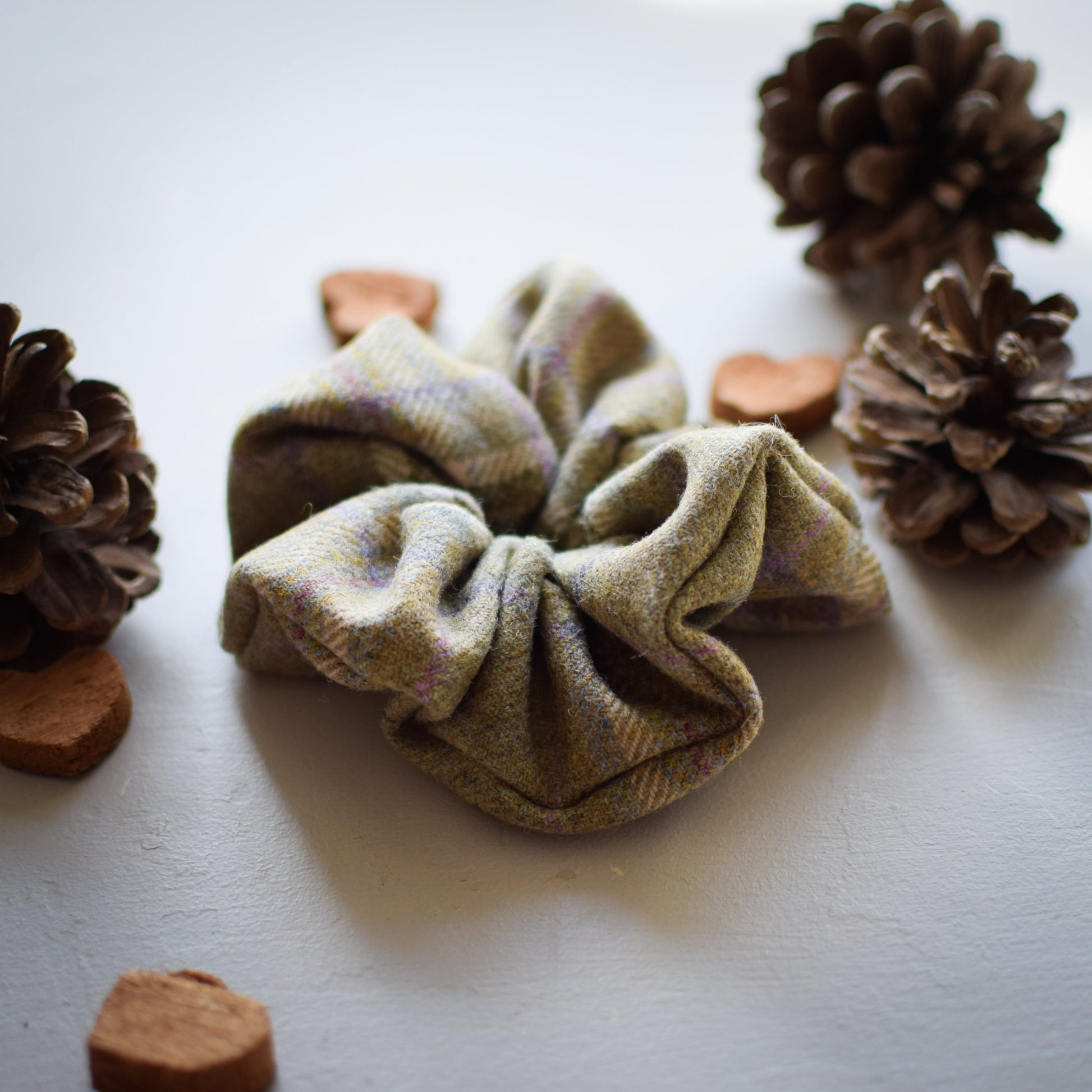 Blossom Tweed Scrunchies - F&B Crafts - F&B Handmade
