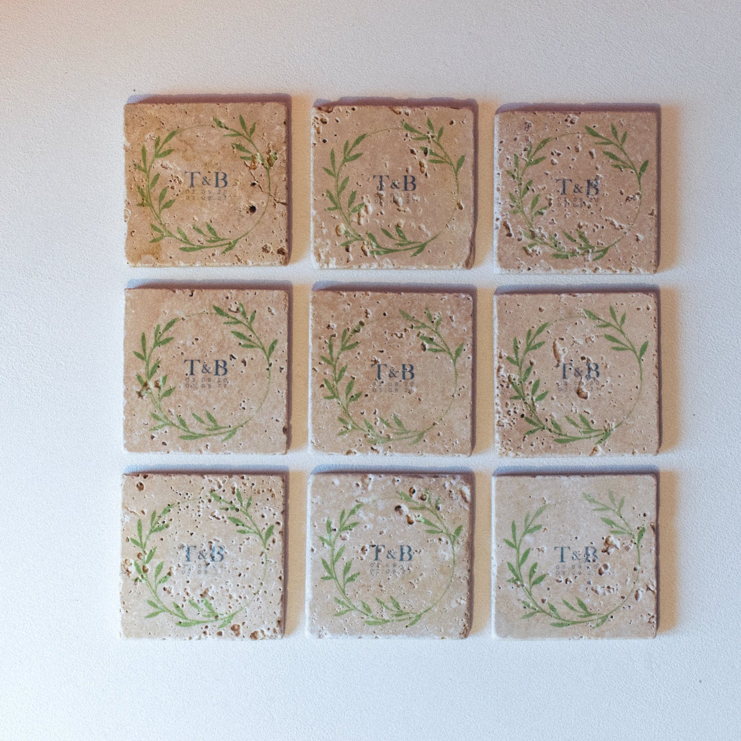 Custom Wedding Coasters - F&B Crafts - F&B Handmade