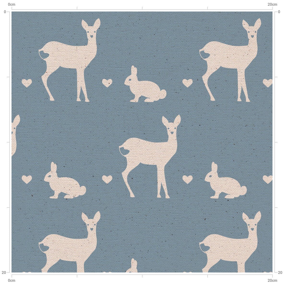 Deer & Rabbit Solid Background - F&B Crafts - F&B Designs