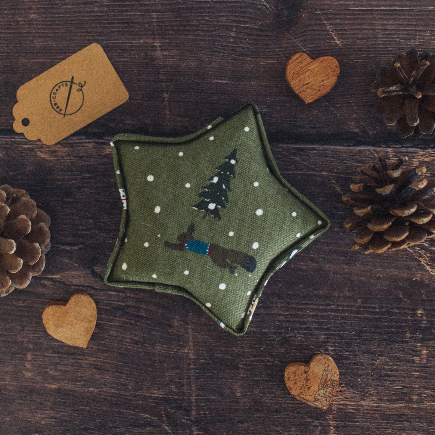 Festive Forest Padded Fabric Hanging Star - Sophie Allport - F&B Crafts - F&B Crafts