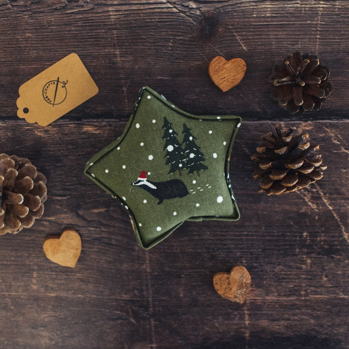 Festive Forest Padded Fabric Hanging Star - Sophie Allport - F&B Crafts - F&B Crafts