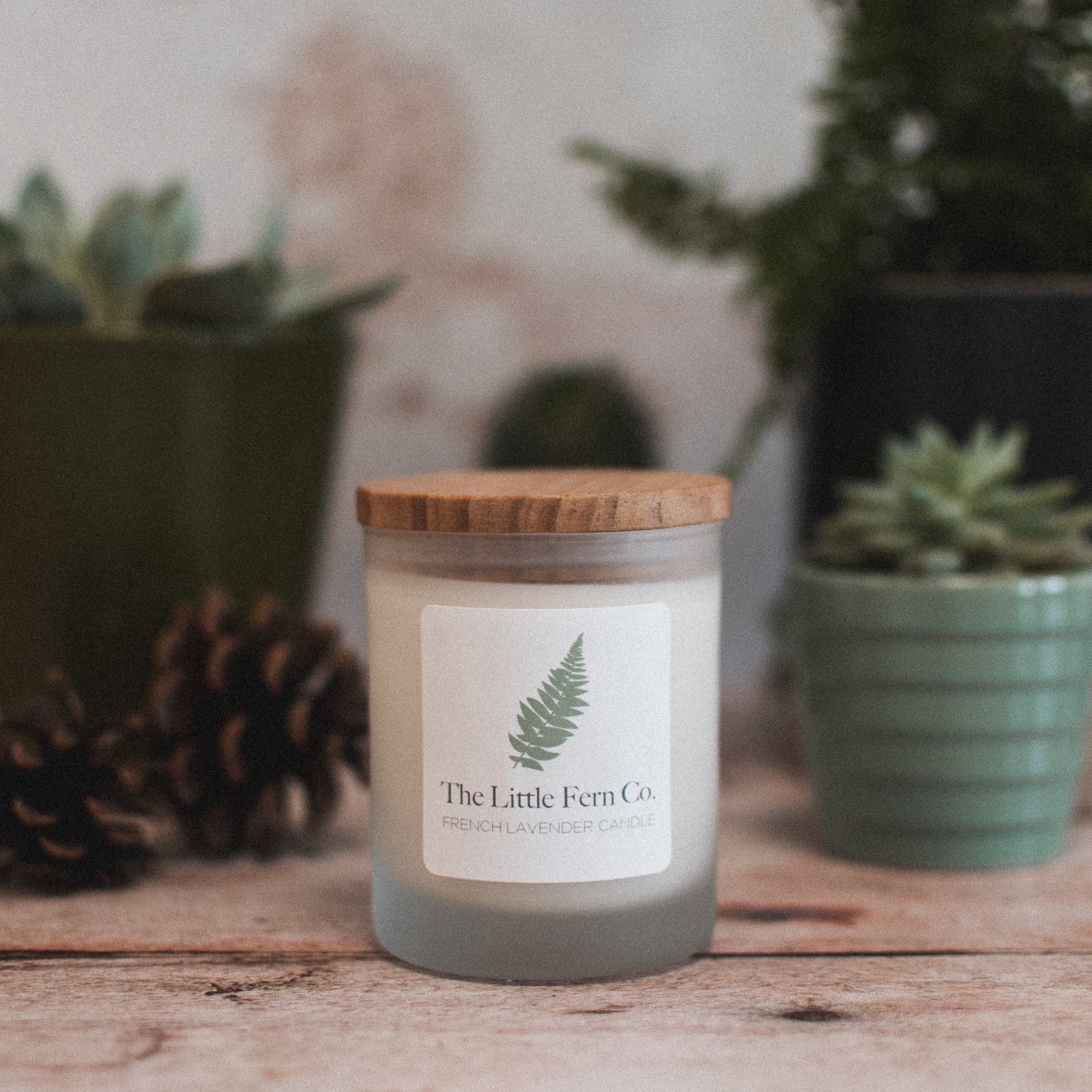 French Lavender Essential Oil Candle - F&B Crafts - The Little Fern Co