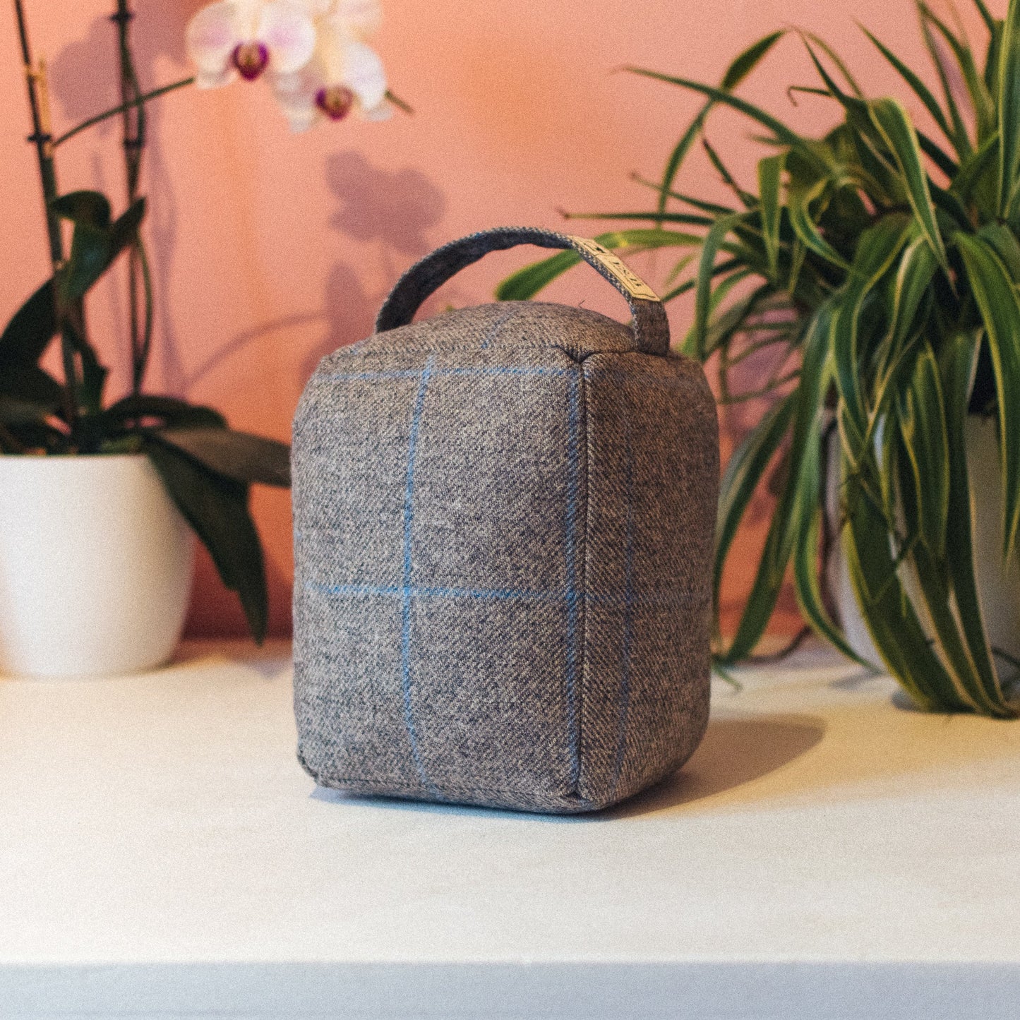 Grey & Blue Tweed Doorstops - F&B Crafts - F&B Handmade
