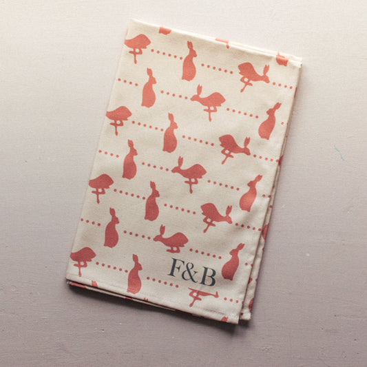 Hare & Dots Blush Tea Towels - F&B Crafts - F&B Designs
