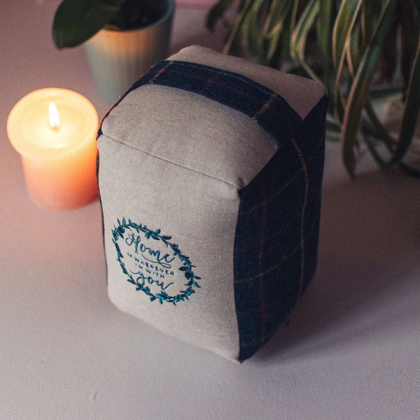 Home Embroidered Tweed Doorstop - F&B Crafts - F&B Handmade