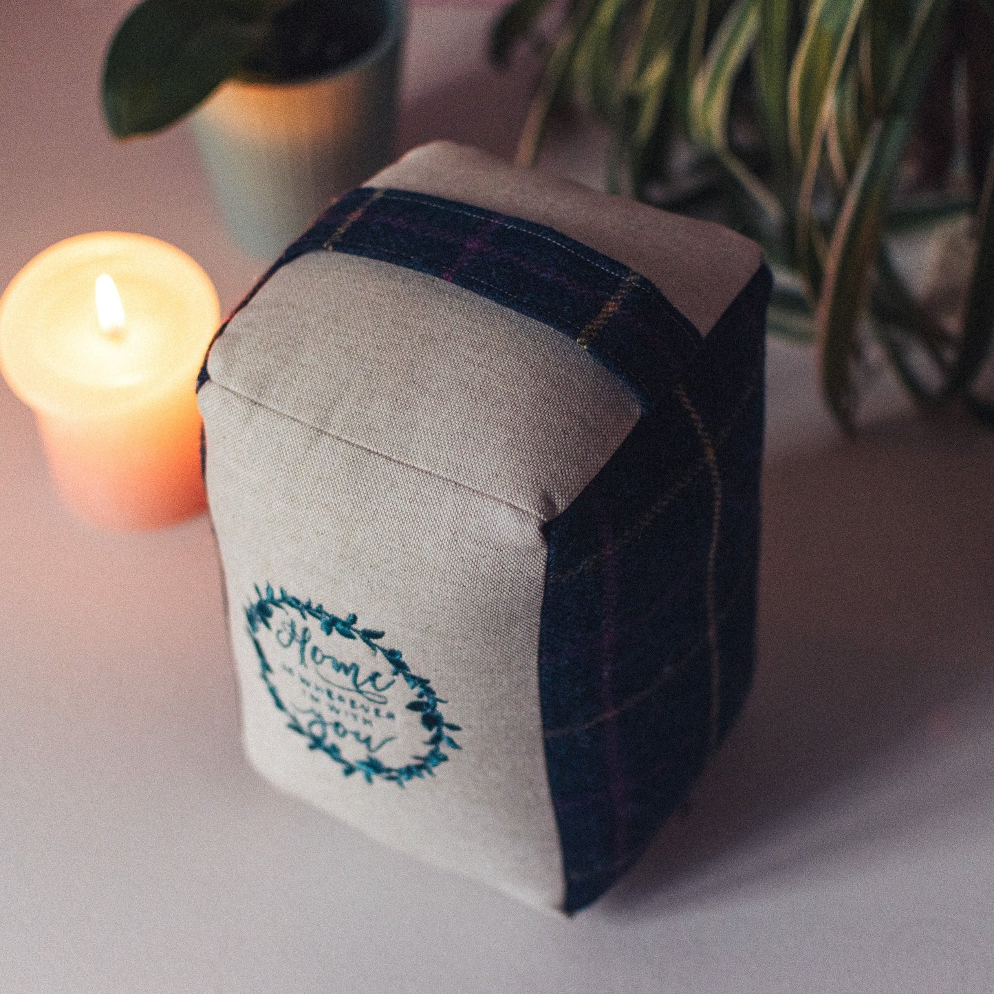 Home Embroidered Tweed Doorstop - F&B Crafts - F&B Handmade