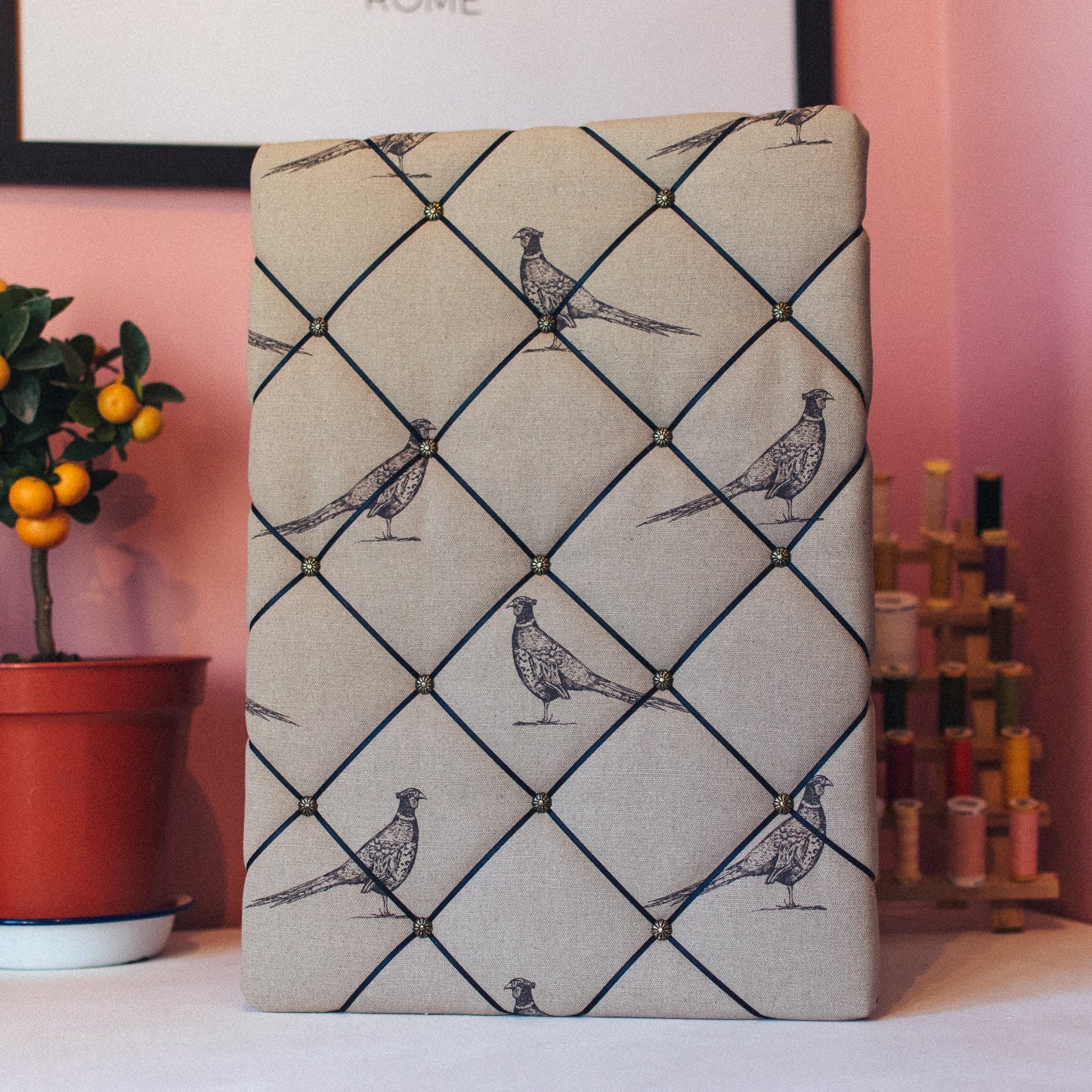 Ink Illustration Pheasant Notice Board - F&B Crafts - F&B Handmade