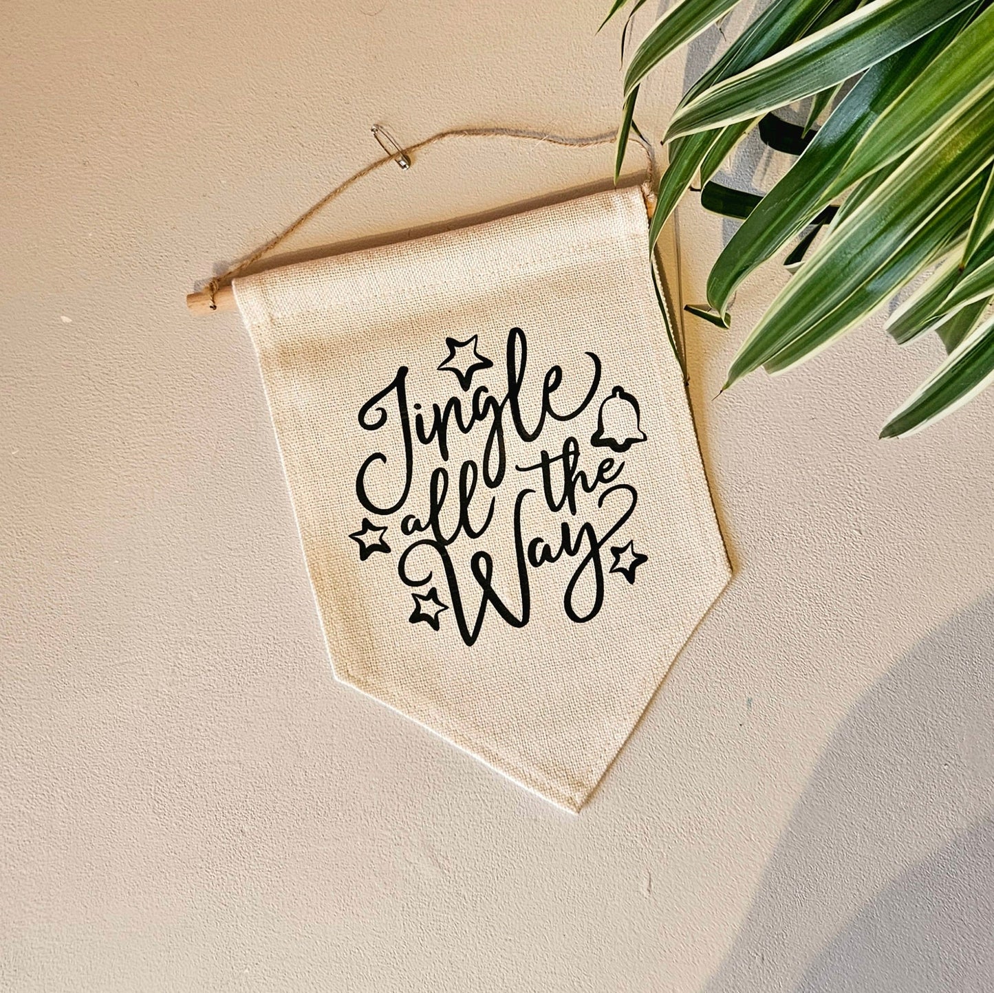 Jingle All The Way Festive Quote Pennant - F&B Crafts - F&B Crafts