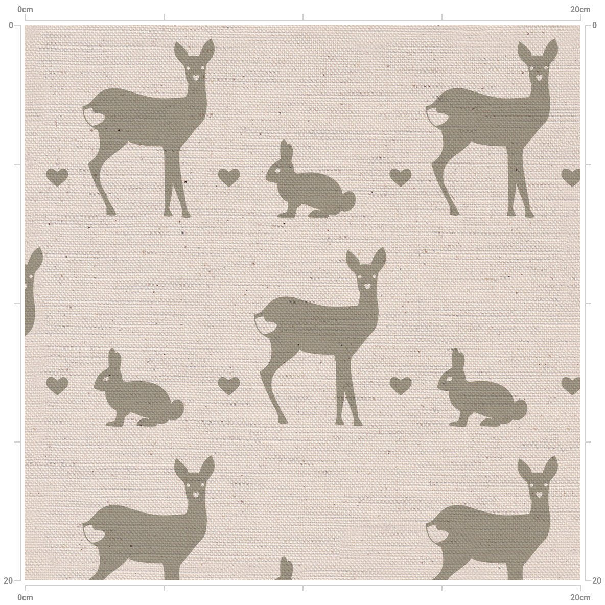 Letter in Deer & Rabbit Print - F&B Crafts - F&B Designs