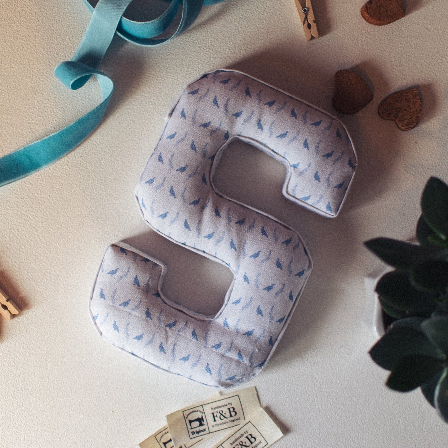 Letter in Grouse & Heather Print - F&B Crafts - F&B Designs