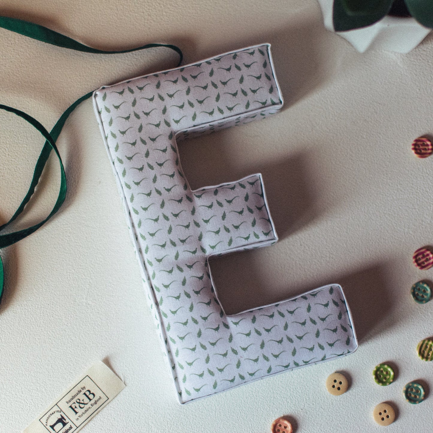 Letter in Pheasant & Fern Print - F&B Crafts - F&B Designs