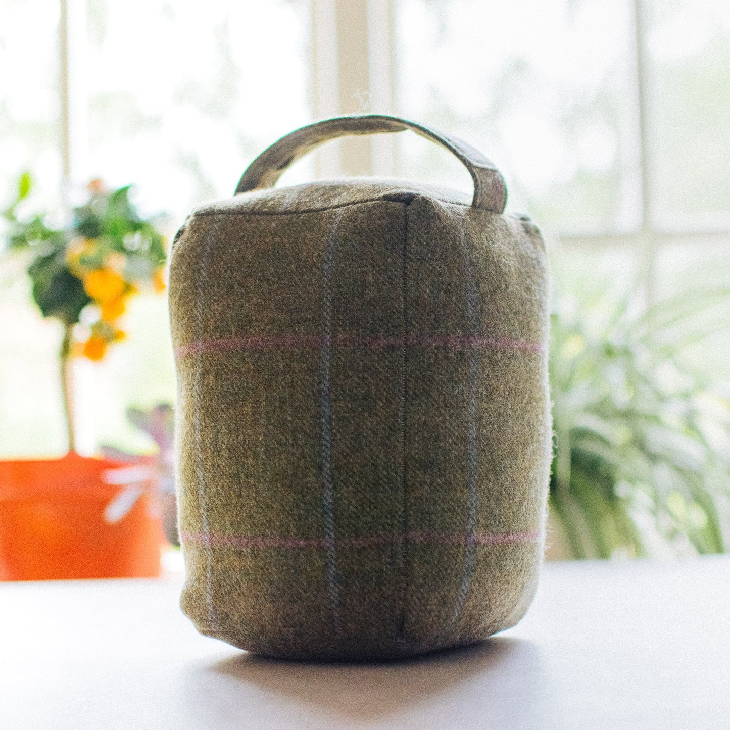 Light Blue, Green & Pink Tweed Doorstops - F&B Crafts - F&B Handmade