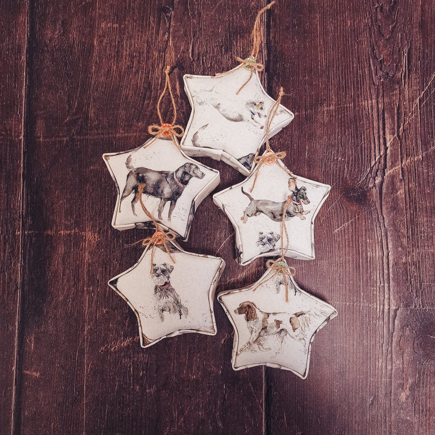 Messy Dogs Padded Fabric Hanging Star - Voyage Maison - F&B Crafts - F&B Crafts