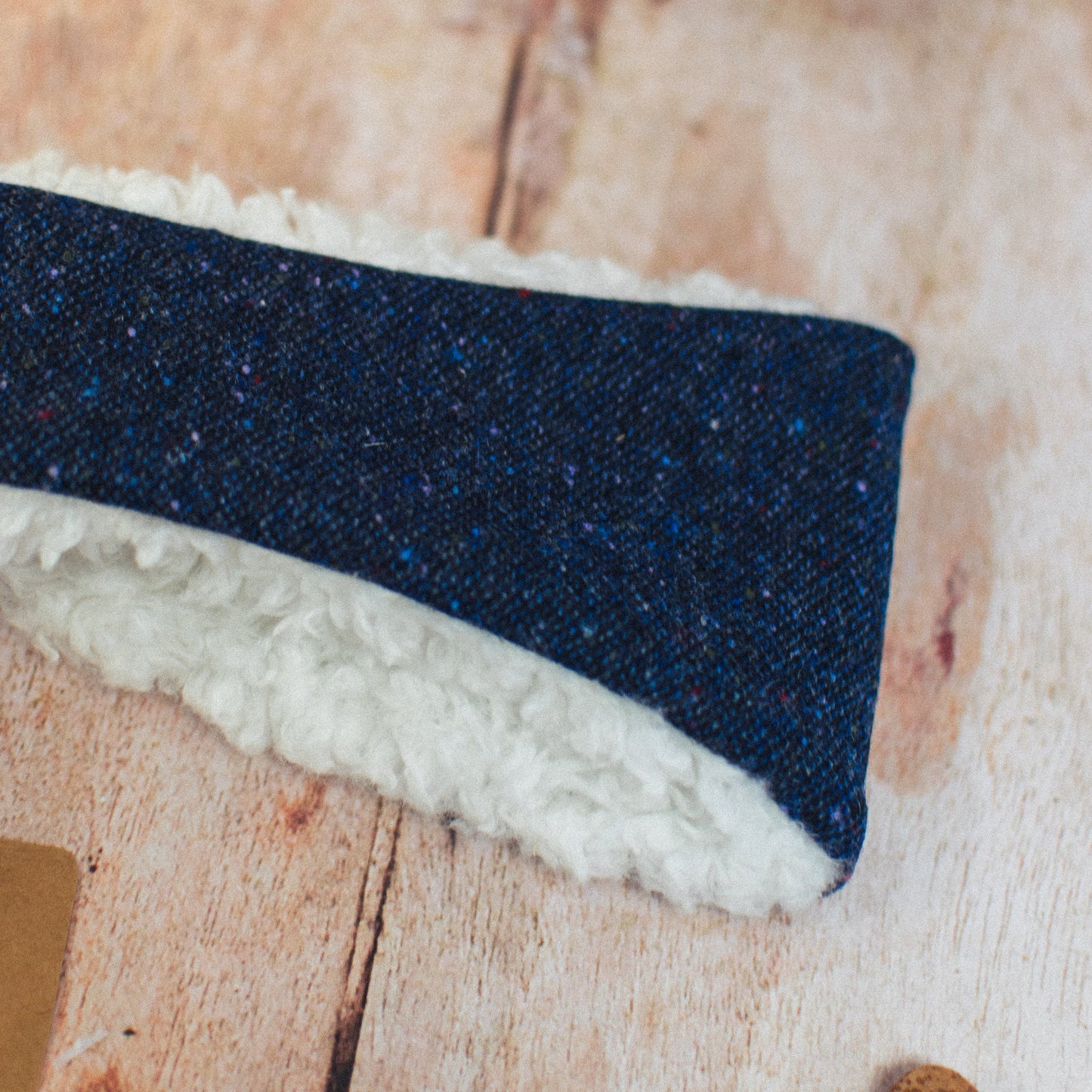 Navy Blue Donegal Tweed Head Warmer - F&B Crafts - F&B Handmade