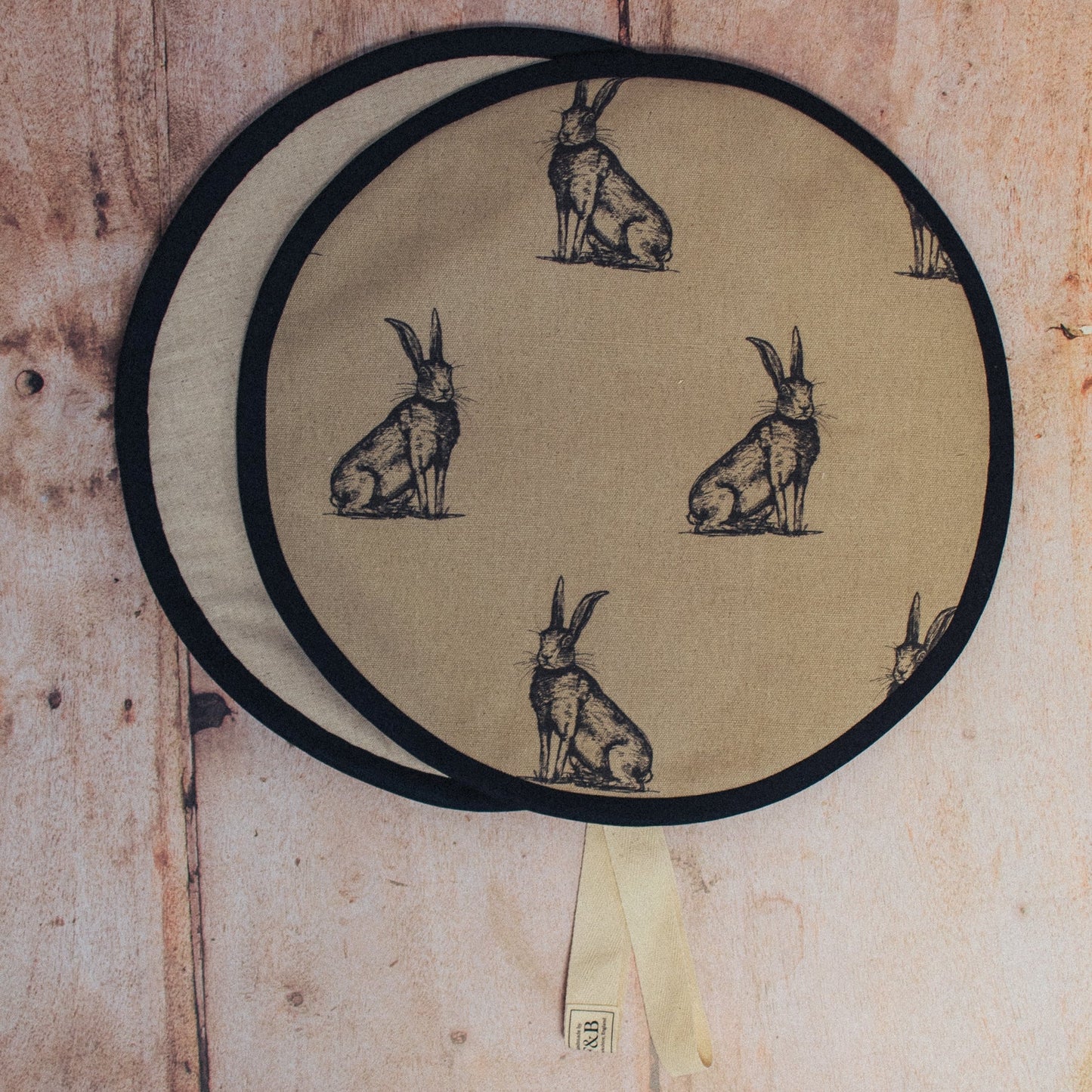 Pen Illustration Hare Hob Covers - F&B Crafts - F&B Handmade
