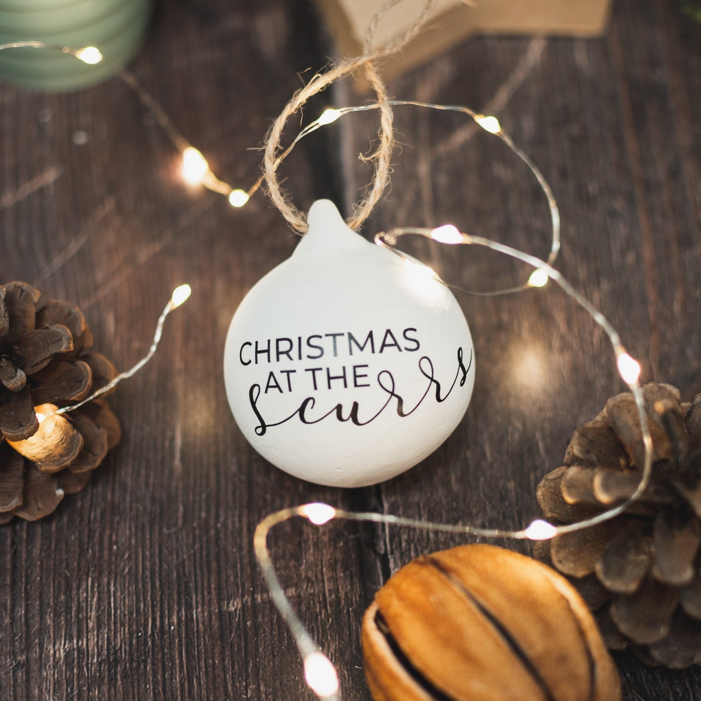 Personalisable "Christmas At The ..." Ceramic Bauble - F&B Crafts - Fox & Co Apparel