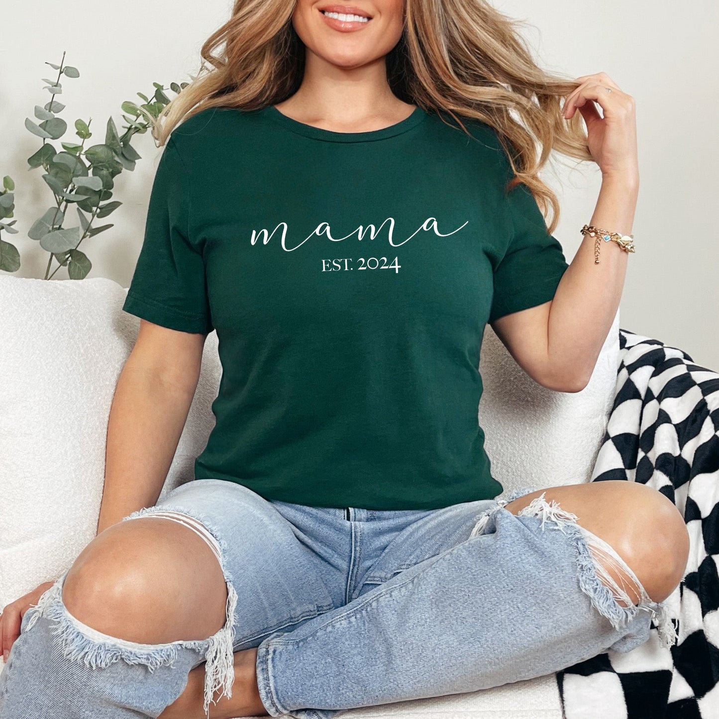 Personalised Mama Est. T-Shirt - F&B Crafts - Fox & Co Apparel