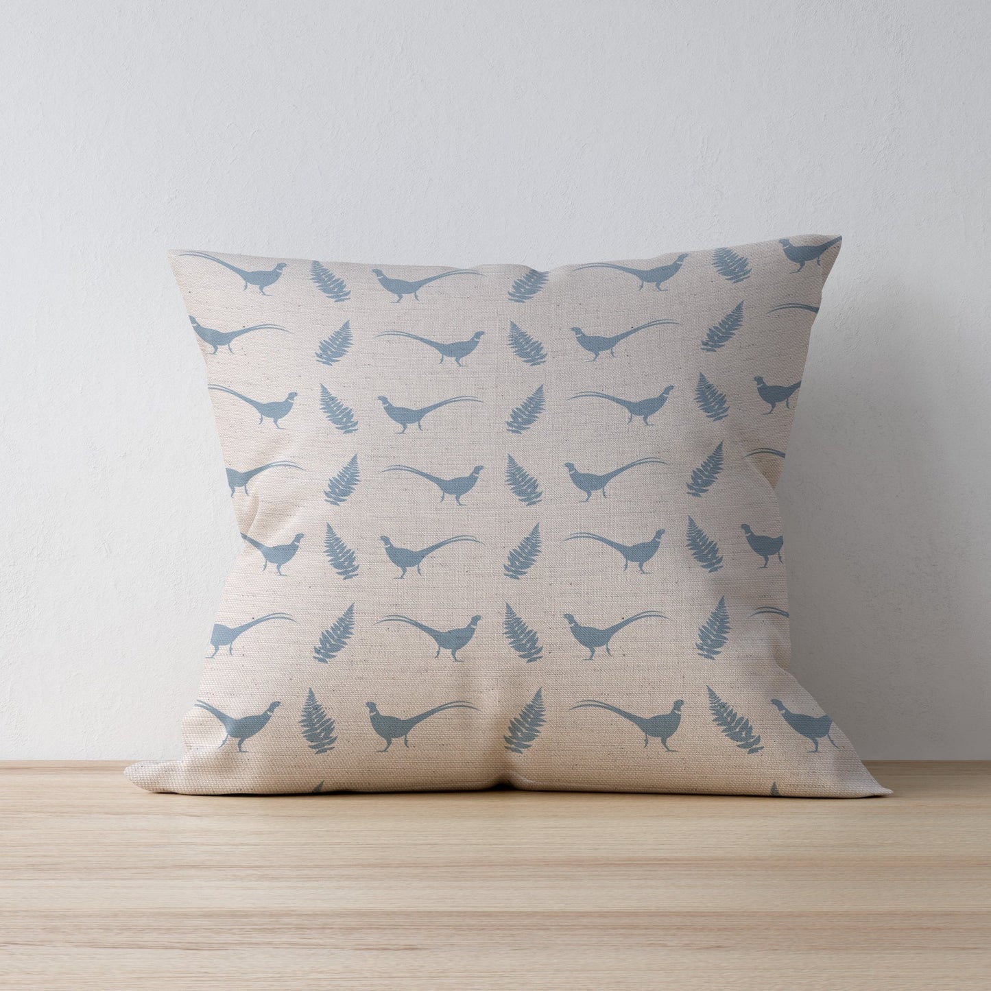 Pheasant & Fern Cotton Cushion - F&B Crafts - F&B Designs