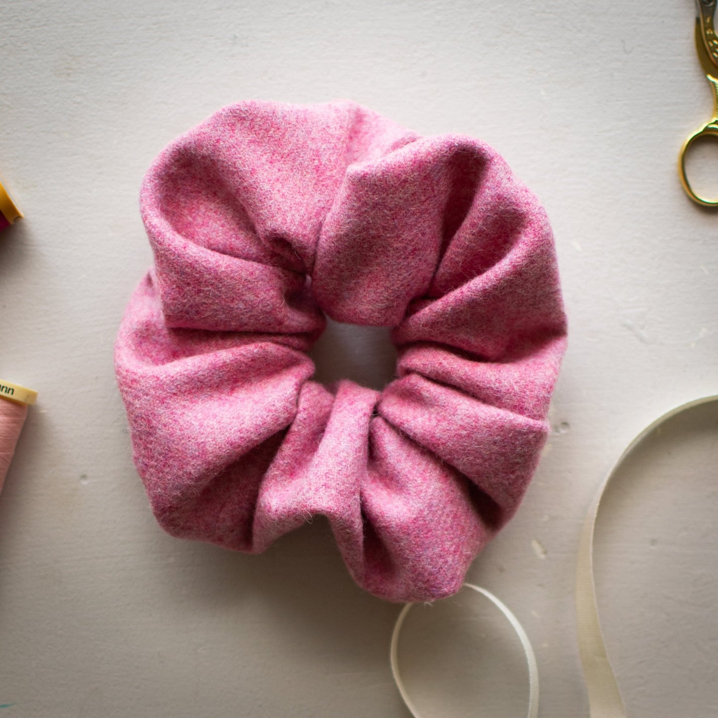 Pink Tweed Scrunchies - F&B Crafts - F&B Handmade