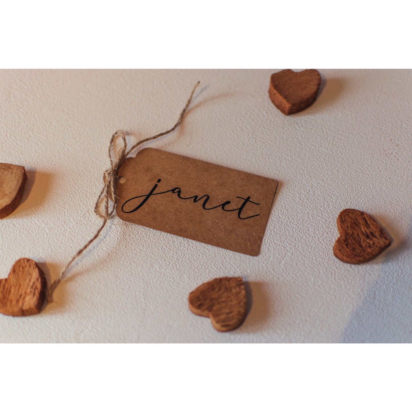 Place Name Craft Tag with Twine Bow - F&B Crafts - F&B Crafts