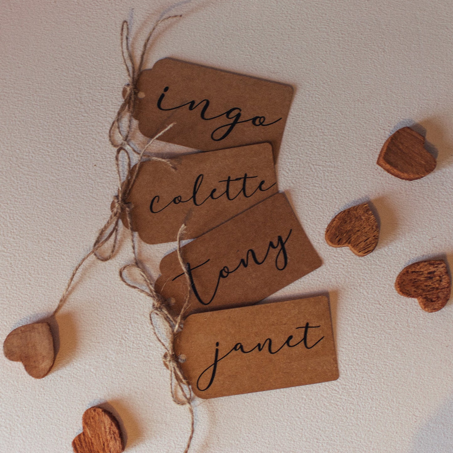 Place Name Craft Tag with Twine Bow - F&B Crafts - F&B Crafts