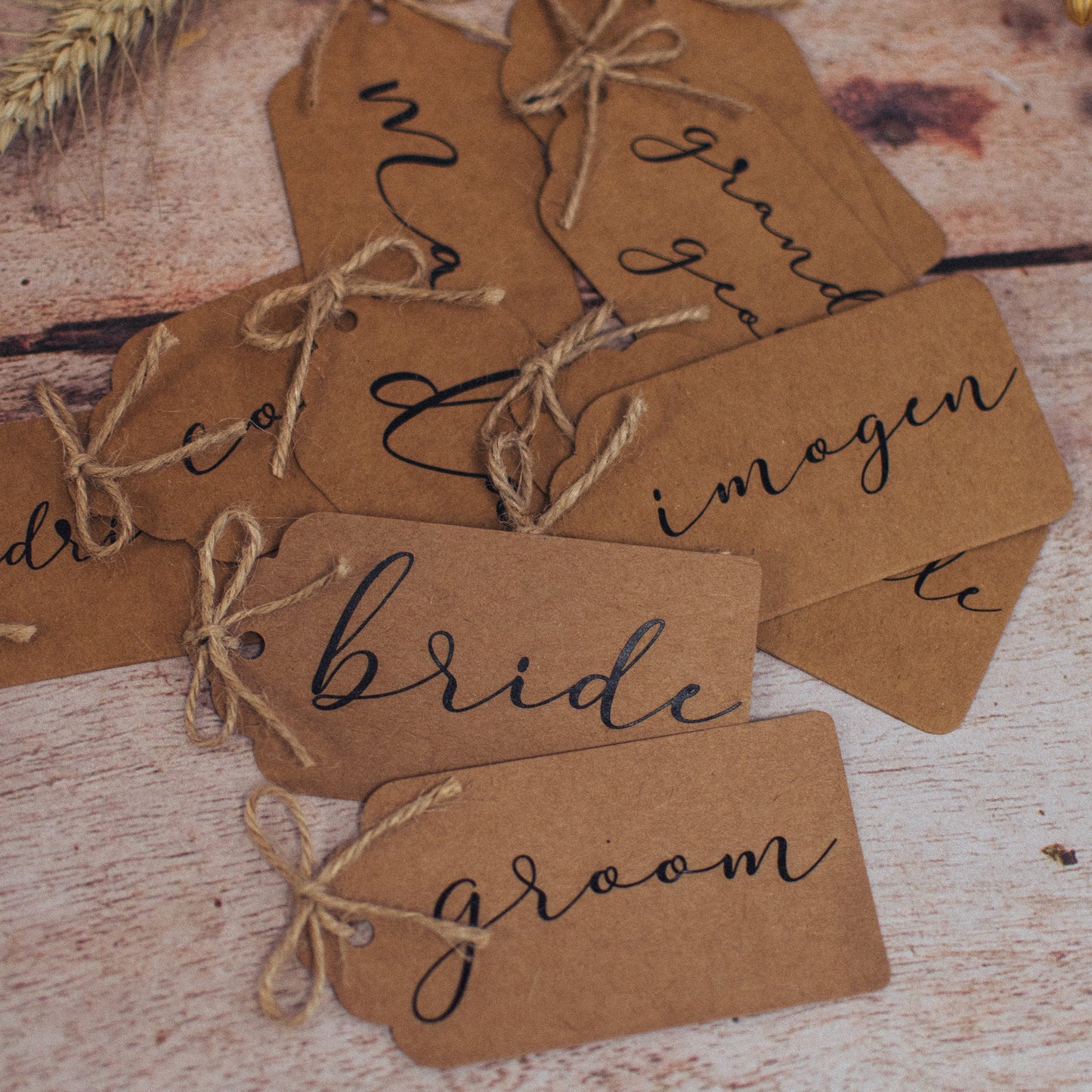 Place Name Craft Tag with Twine Bow - F&B Crafts - F&B Crafts