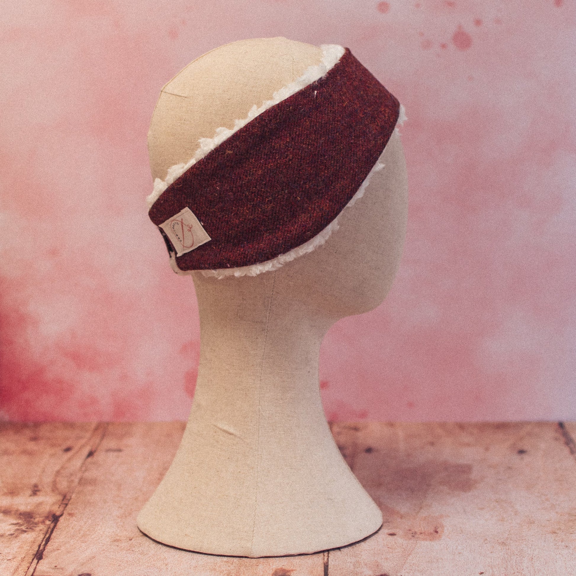 Plain Wine Tweed Head Warmer - F&B Crafts - F&B Handmade