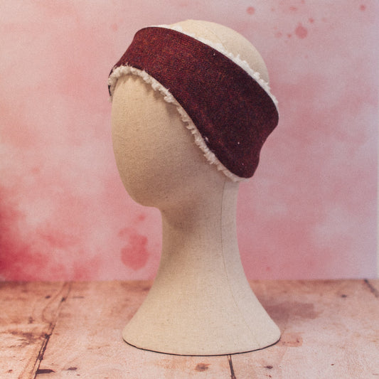 Plain Wine Tweed Head Warmer - F&B Crafts - F&B Handmade