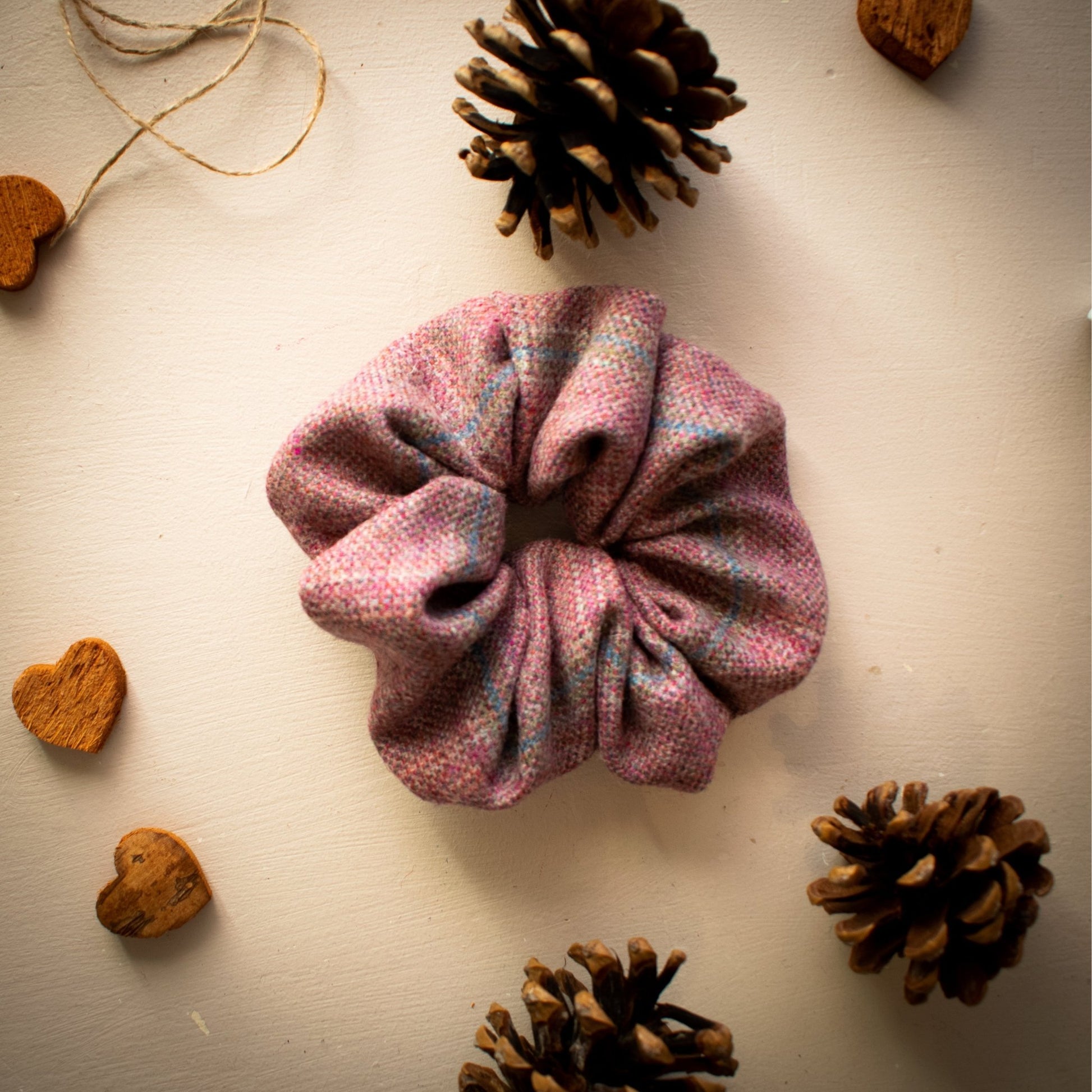 Rosefinch Tweed Scrunchies - F&B Crafts - F&B Handmade