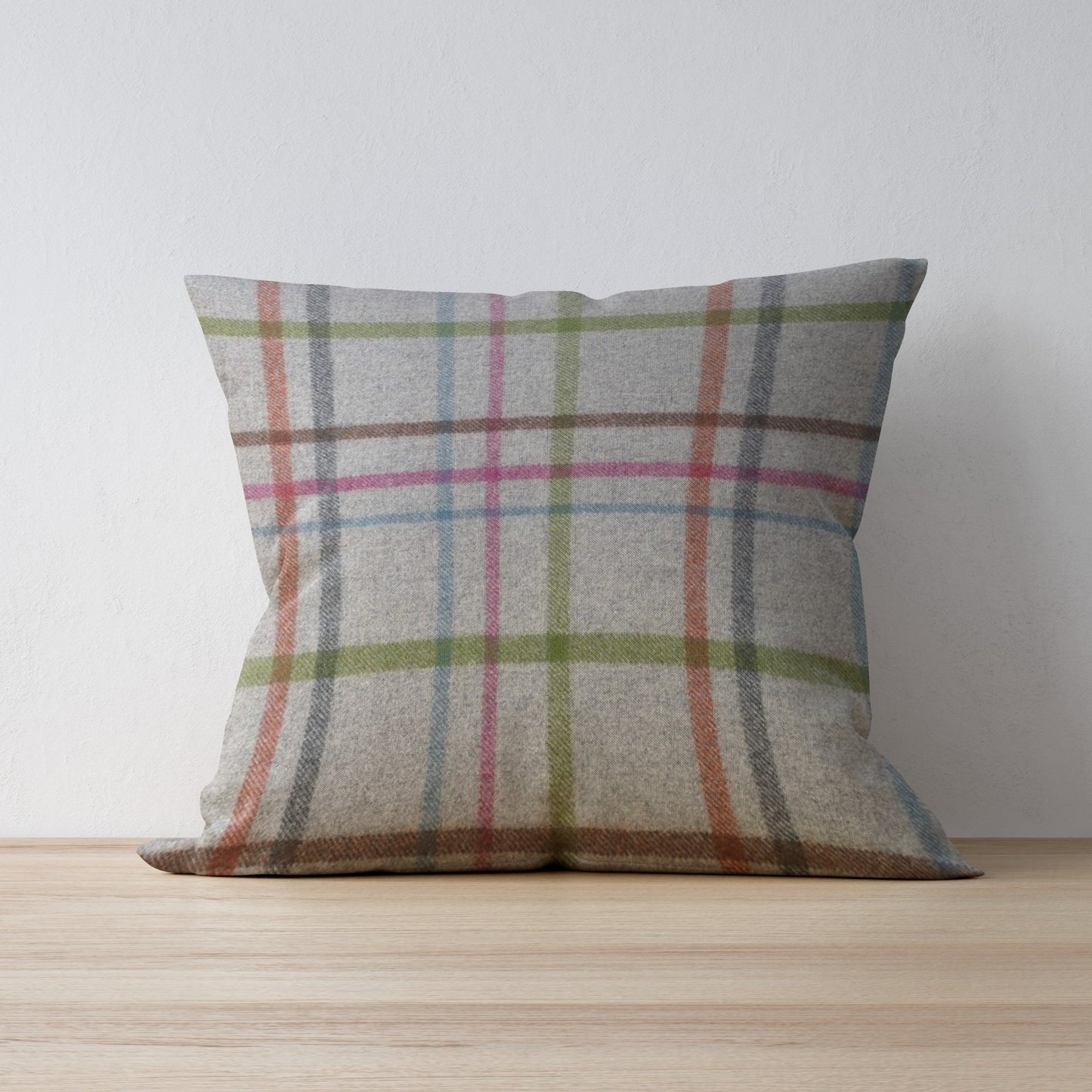 Tartan Wool Multicheck Cushion - Abraham Moon - F&B Crafts - F&B Handmade