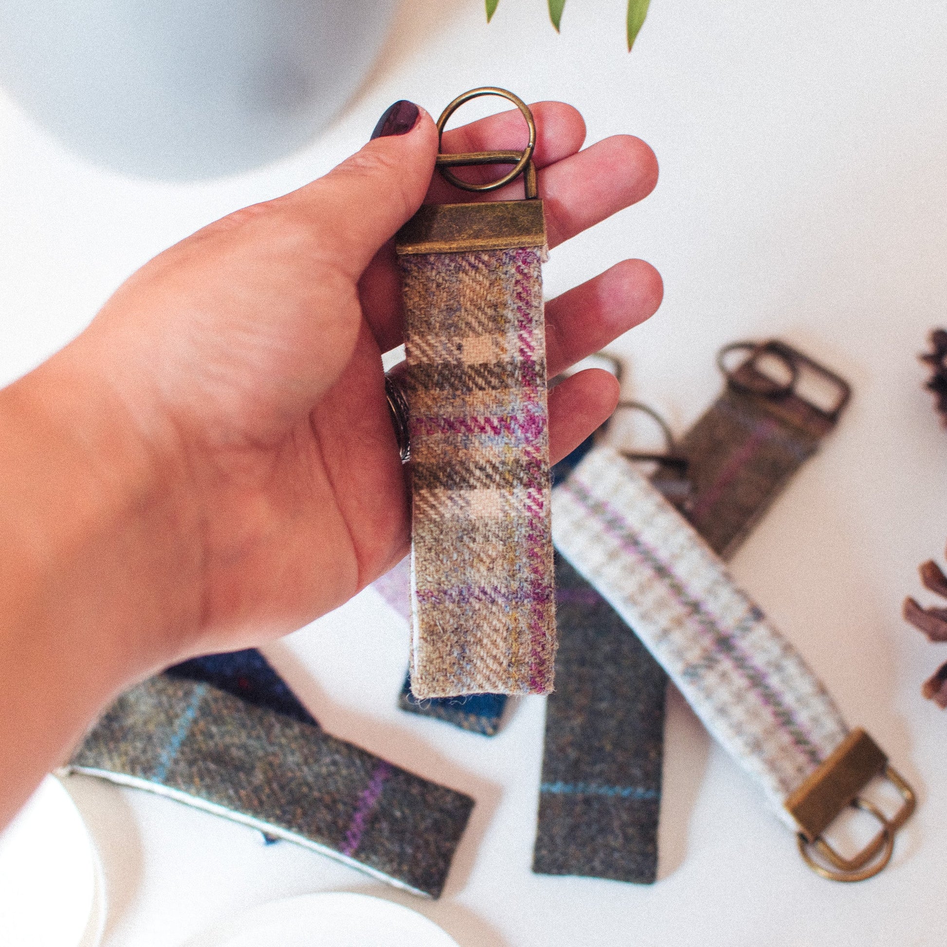 Tweed Key Rings - F&B Crafts - F&B Handmade