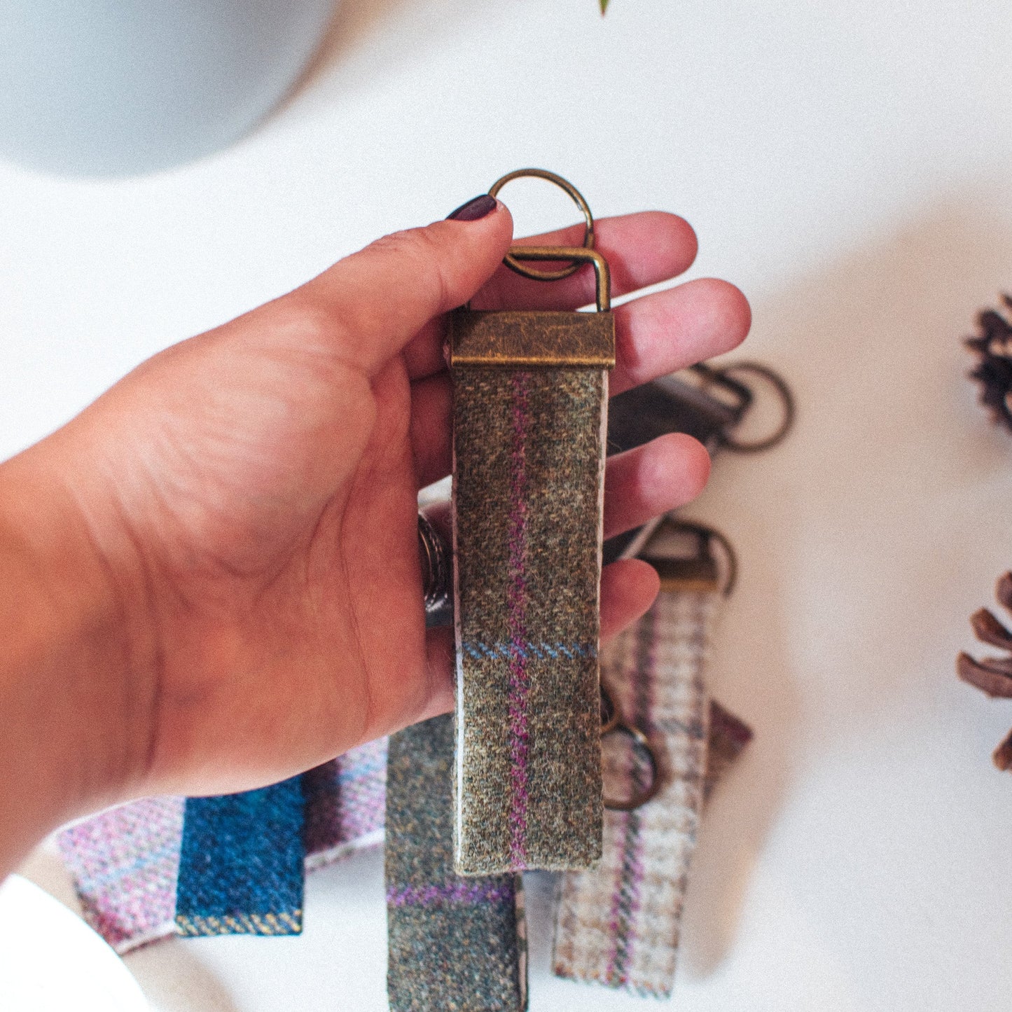 Tweed Key Rings - F&B Crafts - F&B Handmade