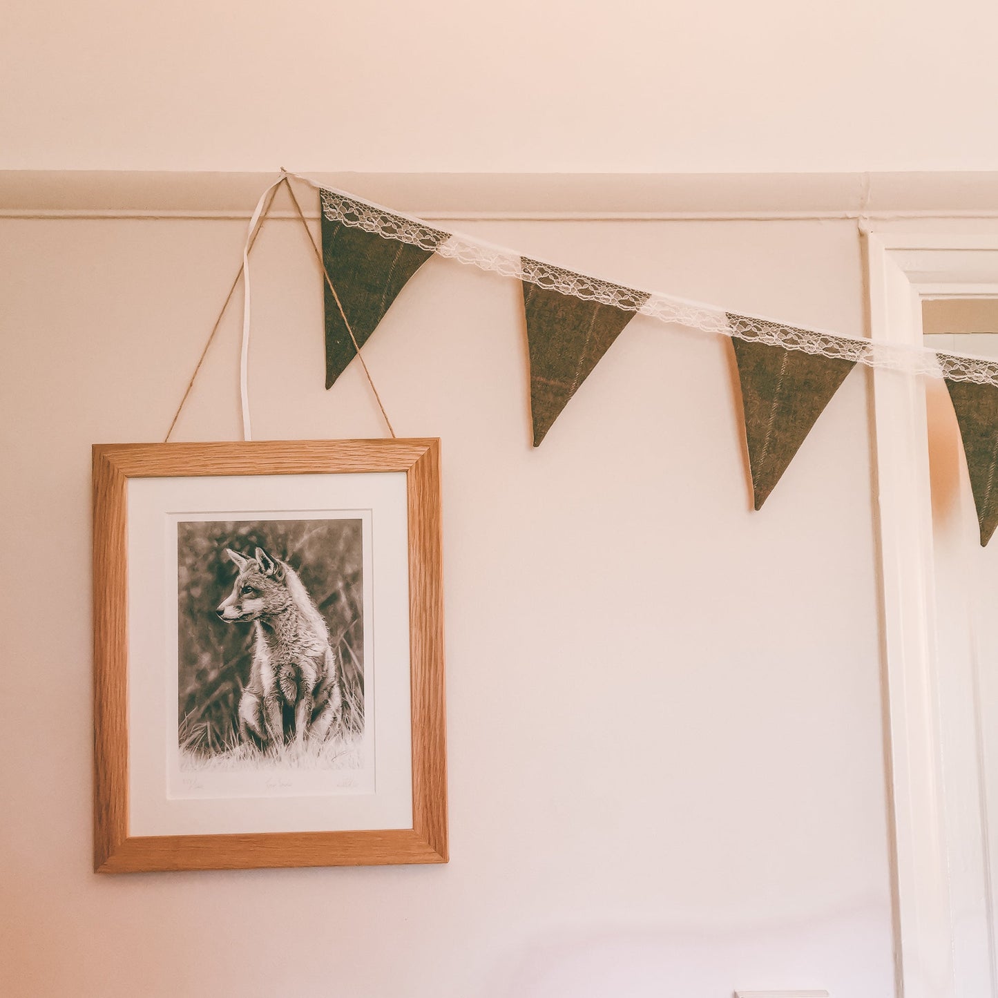 Tweed & Lace Bunting - F&B Crafts - F&B Crafts