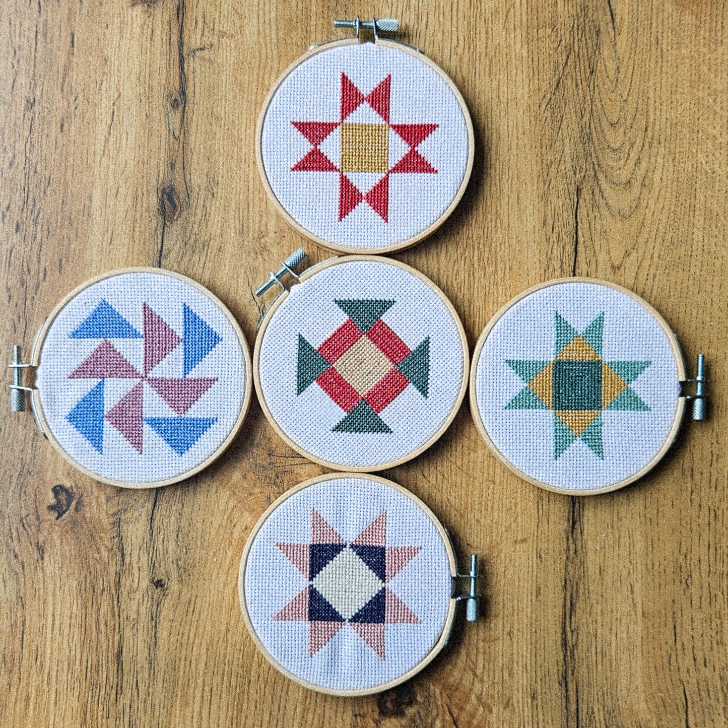 10 x Civil War Quilt Block Cross Stitch Pattern Bundle | PDF Charts (Digital Download)
