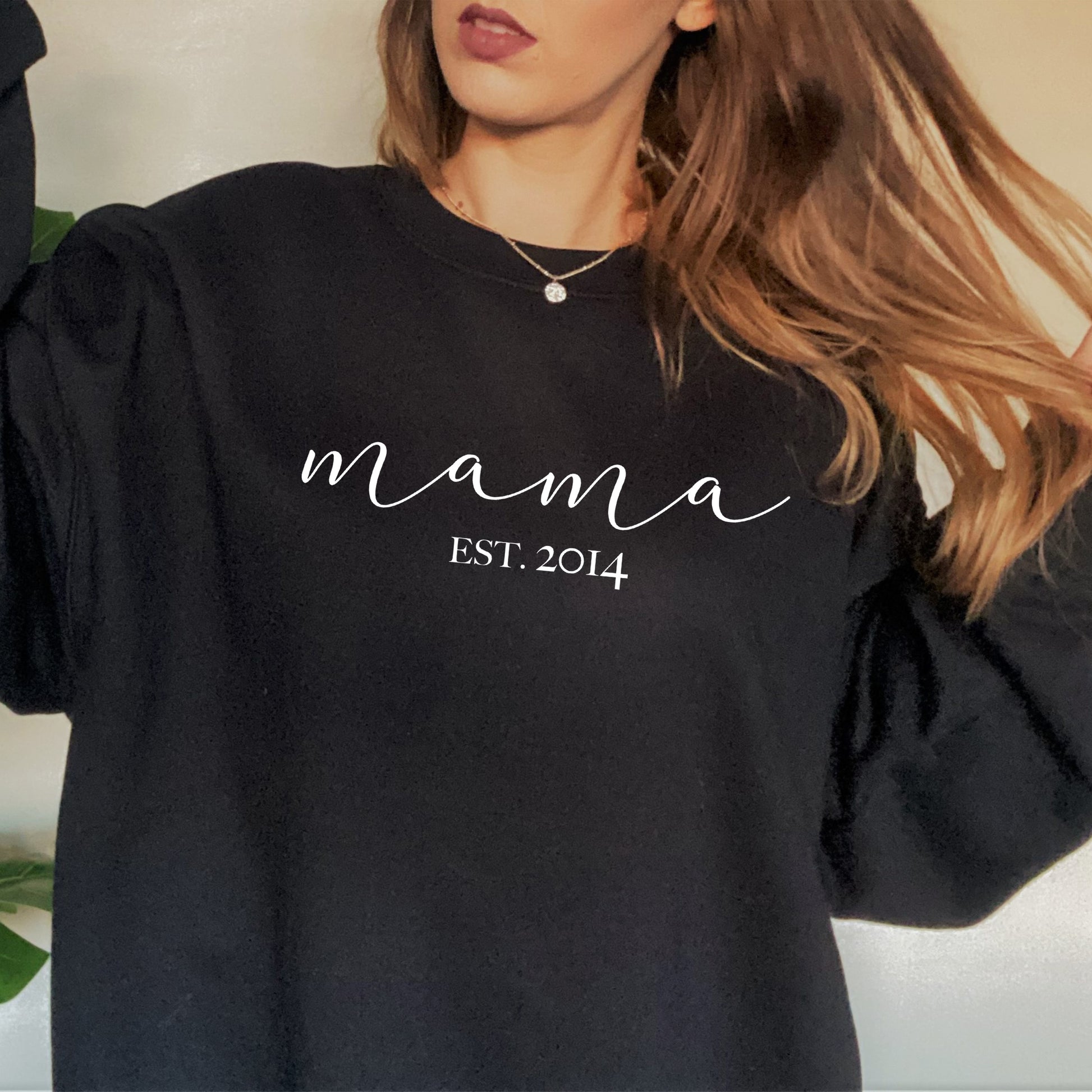 Personalised Mama est. Jumper - handmade in Yorkshire by F&B Crafts