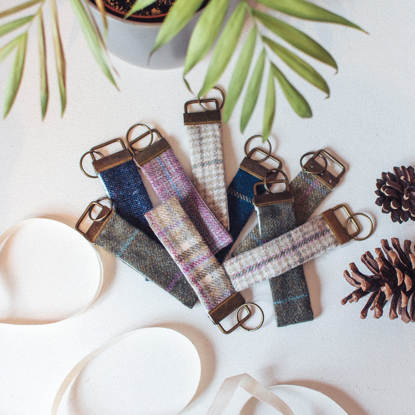 F&B Crafts - Tweed Keyrings - Handmade in Yorkshire  - Gift Ideas and Stocking Filler