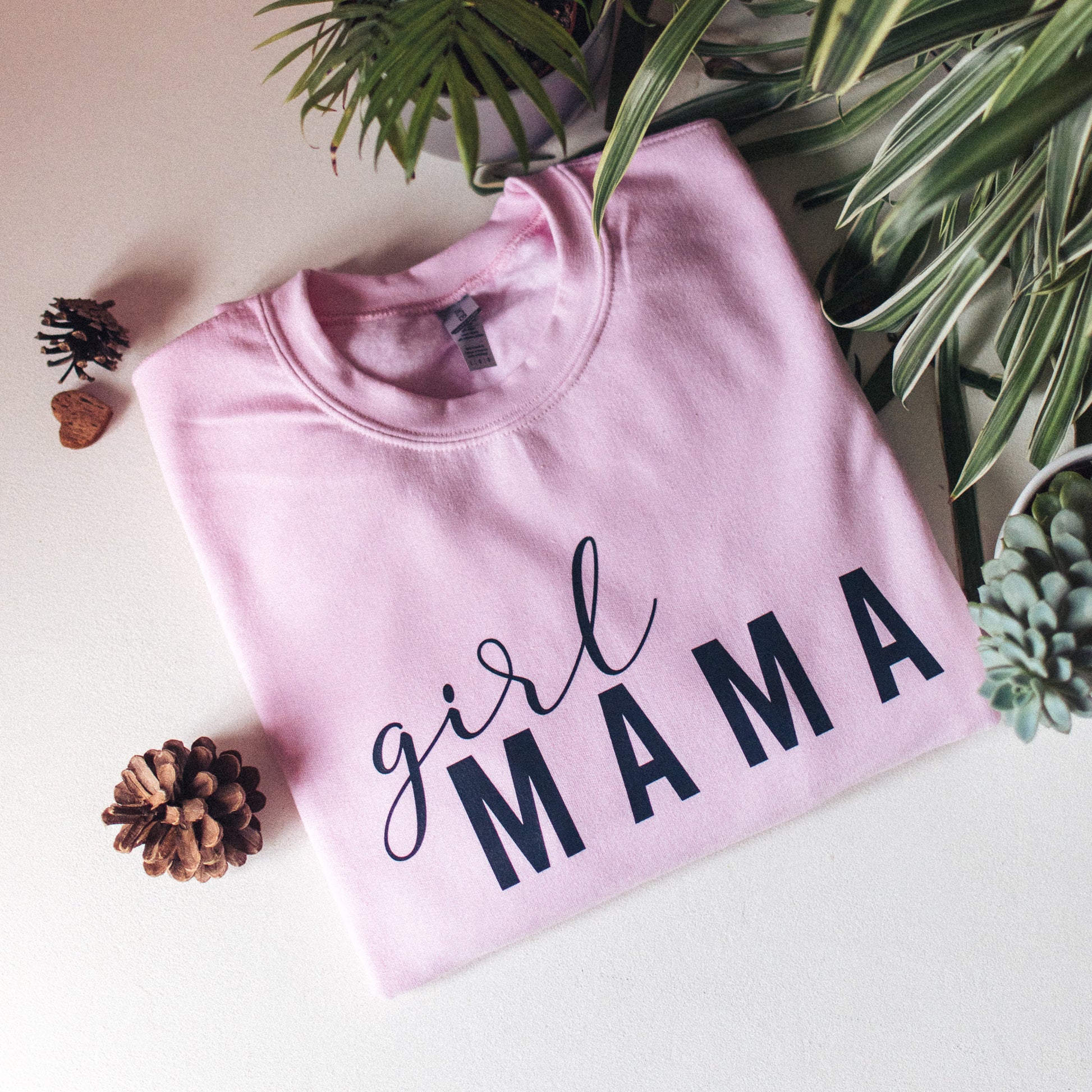 F&B Crafts Girl Mama Sweatshirt Jumper Pink