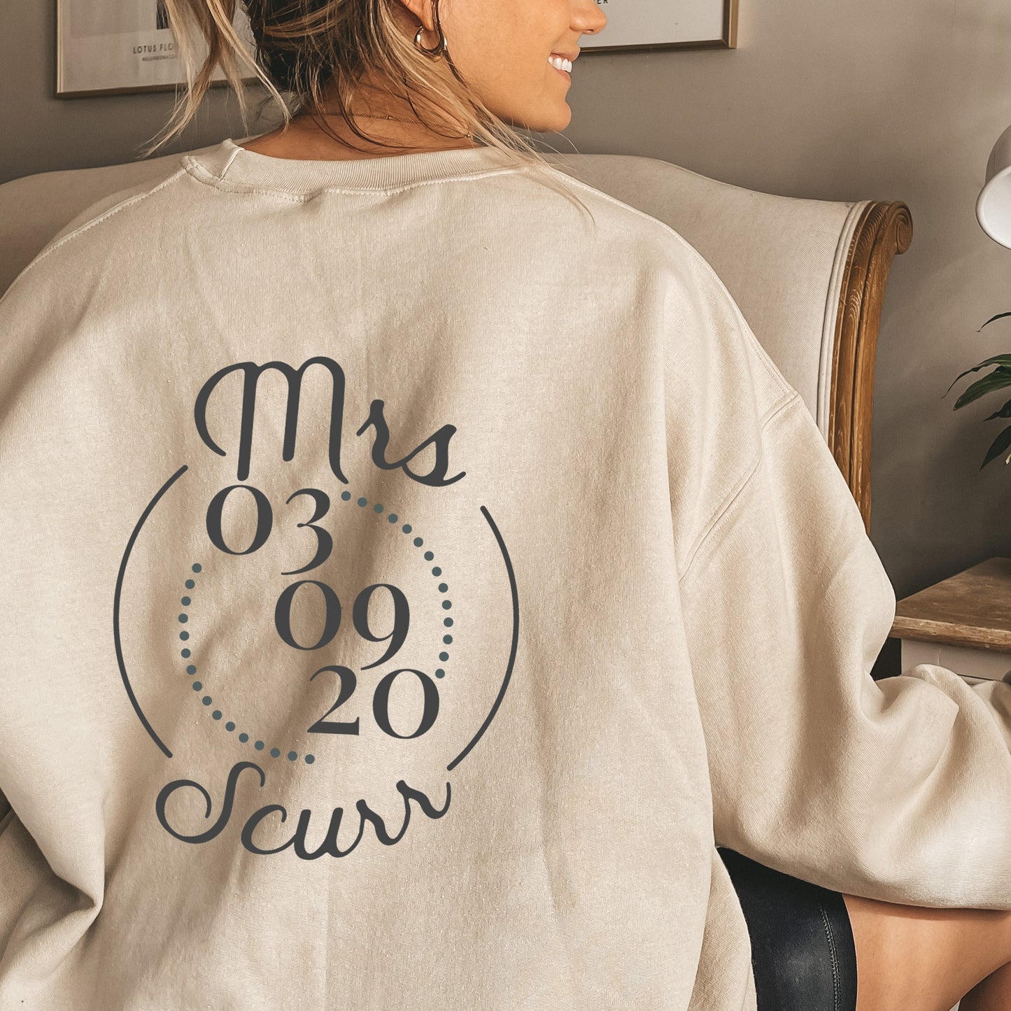 Personalised "Mrs" Jumper with Wedding Date