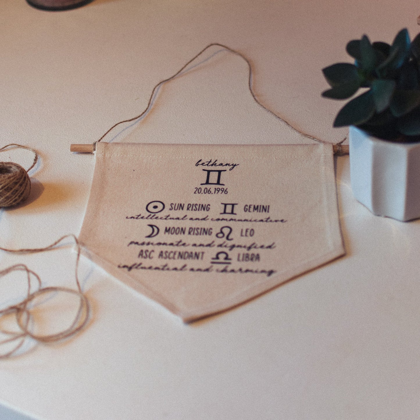 Astrology Natal Chart Pennant - F&B Crafts - Fox & Co Apparel