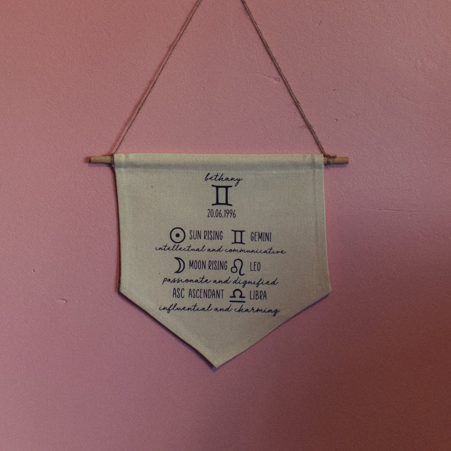 Astrology Natal Chart Pennant - F&B Crafts - Fox & Co Apparel