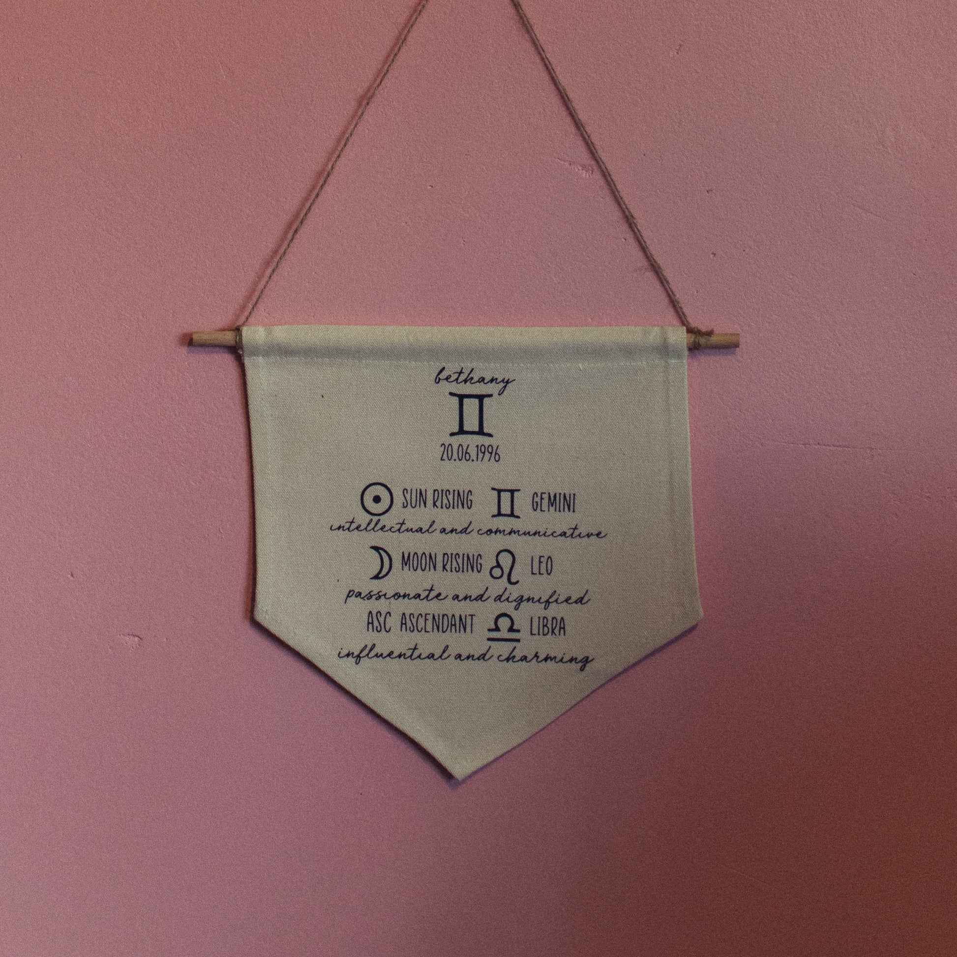 Astrology Natal Chart Pennant - F&B Crafts - Fox & Co Apparel