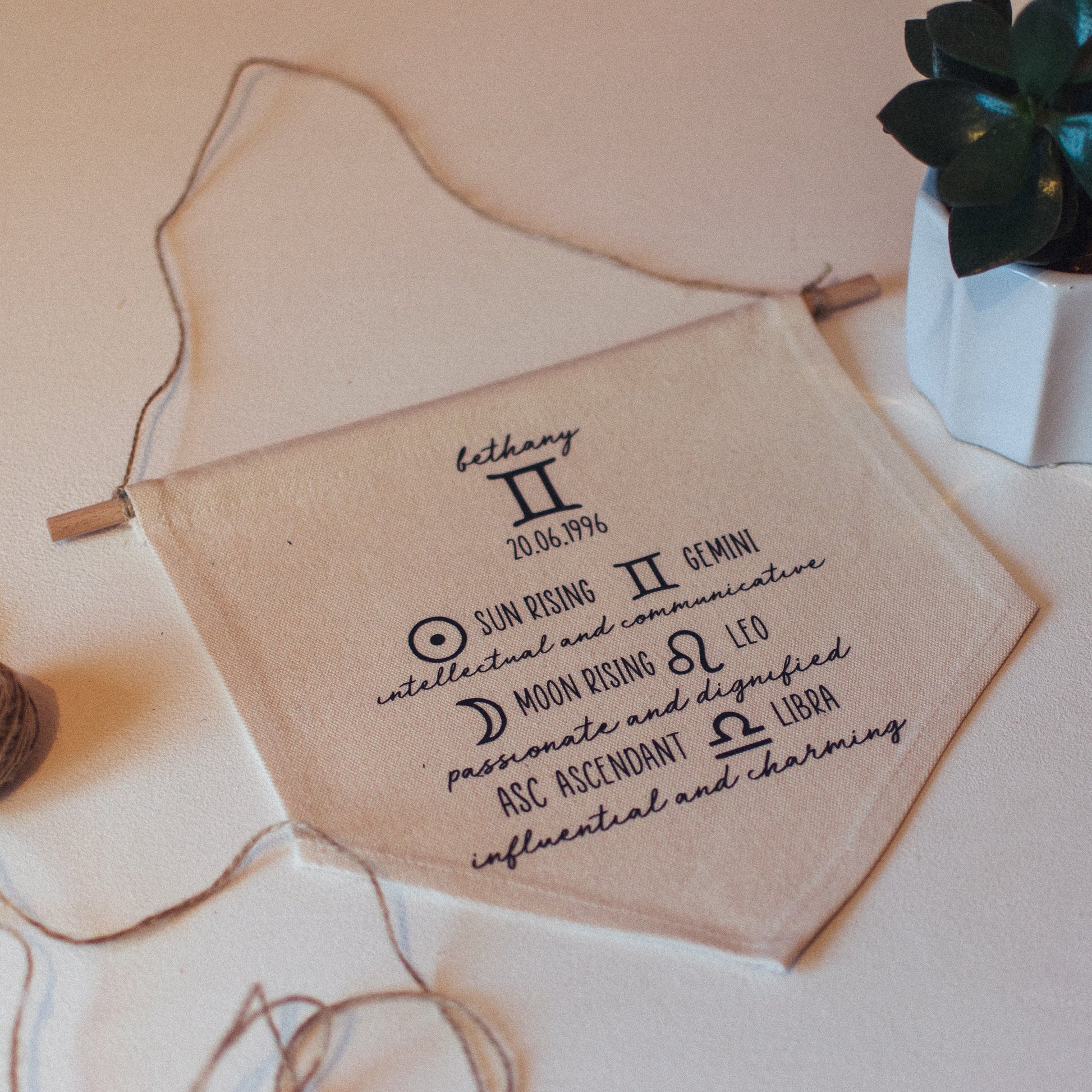 Astrology Natal Chart Pennant - F&B Crafts - Fox & Co Apparel