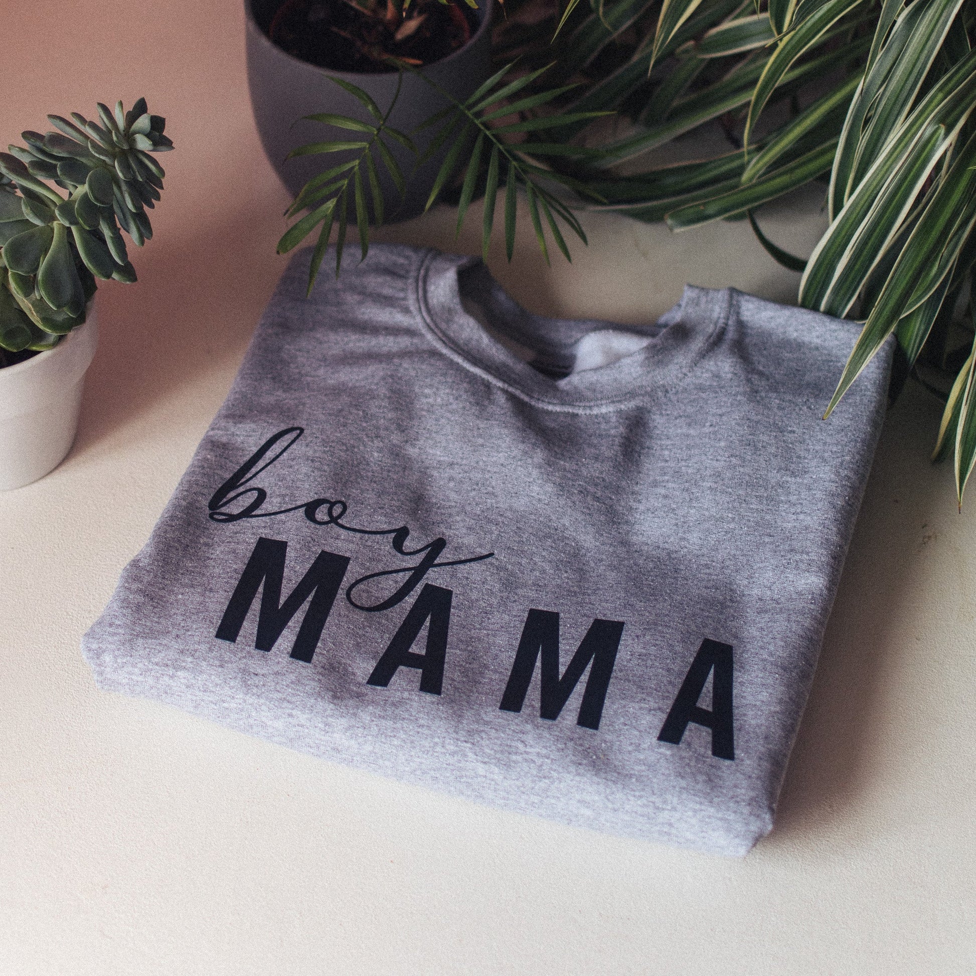 Boy Mama Jumper L Grey - F&B Crafts - Fox & Co Apparel