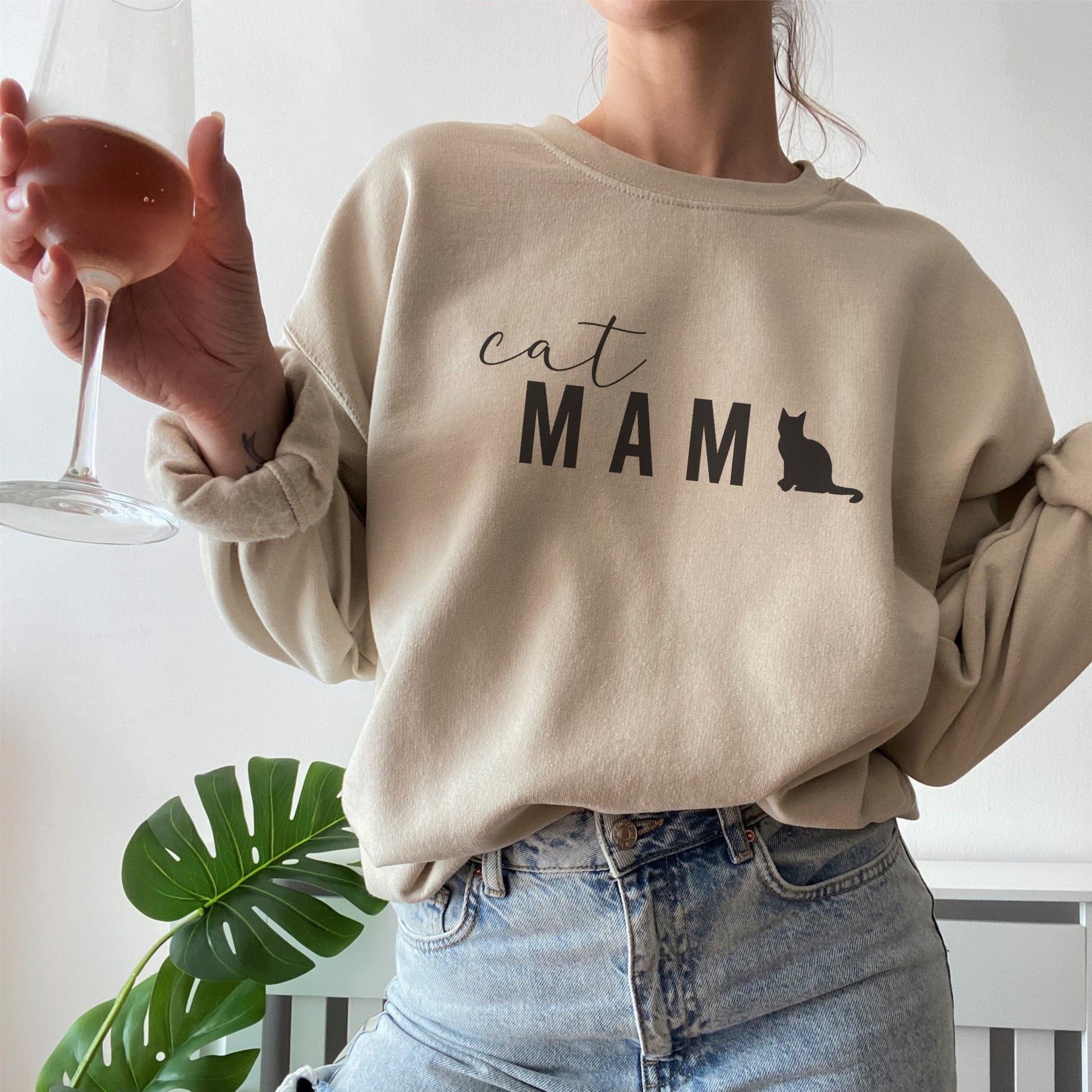 Cat Mama Jumper Discounted M Sand - F&B Crafts - Fox & Co Apparel