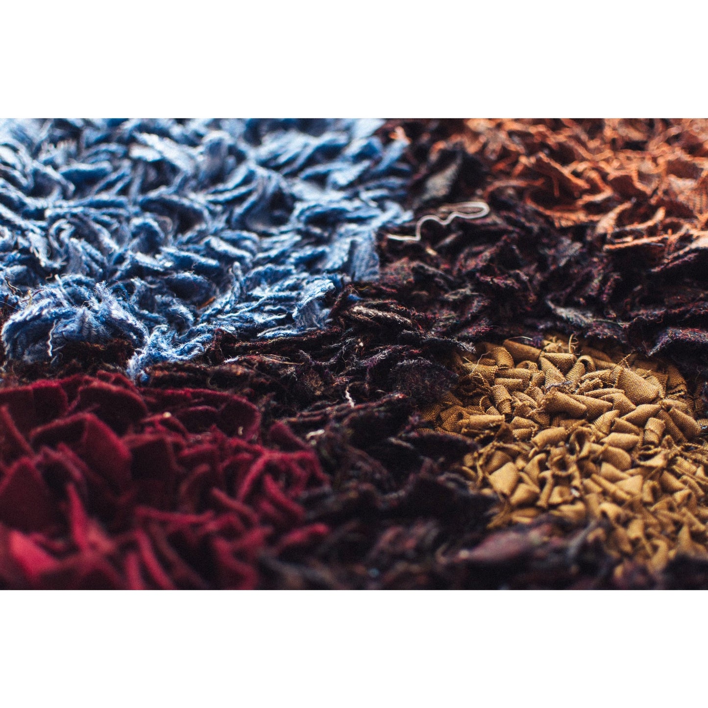 Circle Textured Rectangle Rag Rug - F&B Crafts - F&B Handmade