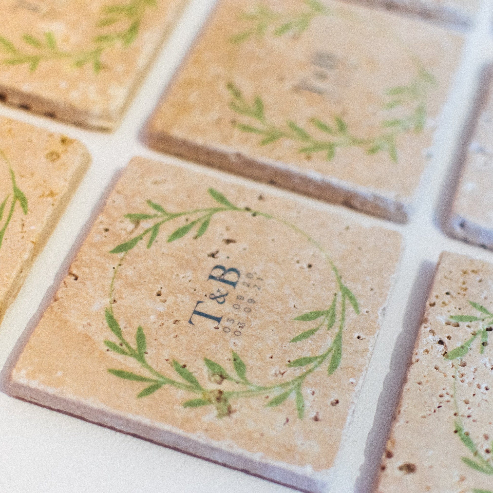 Custom Wedding Coasters - F&B Crafts - F&B Handmade