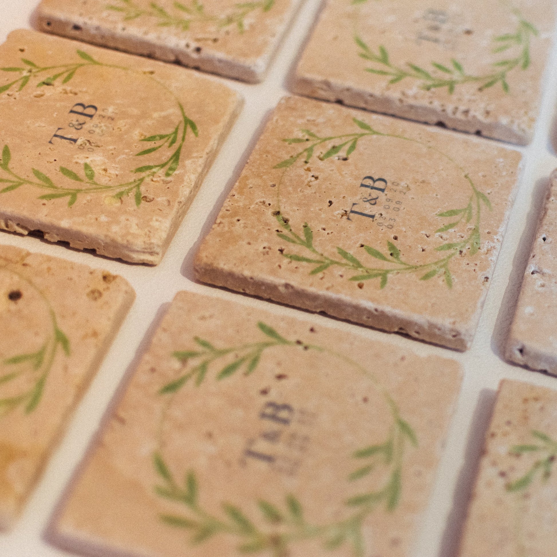 Custom Wedding Coasters - F&B Crafts - F&B Handmade