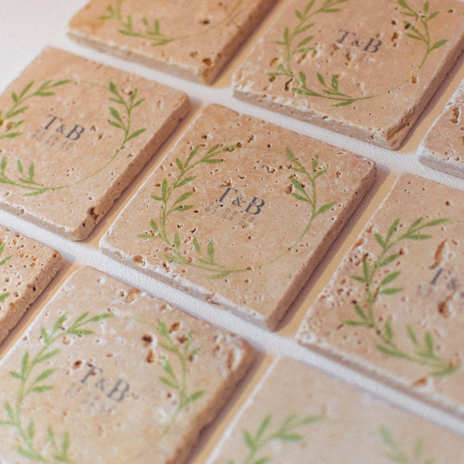 Custom Wedding Coasters - F&B Crafts - F&B Handmade