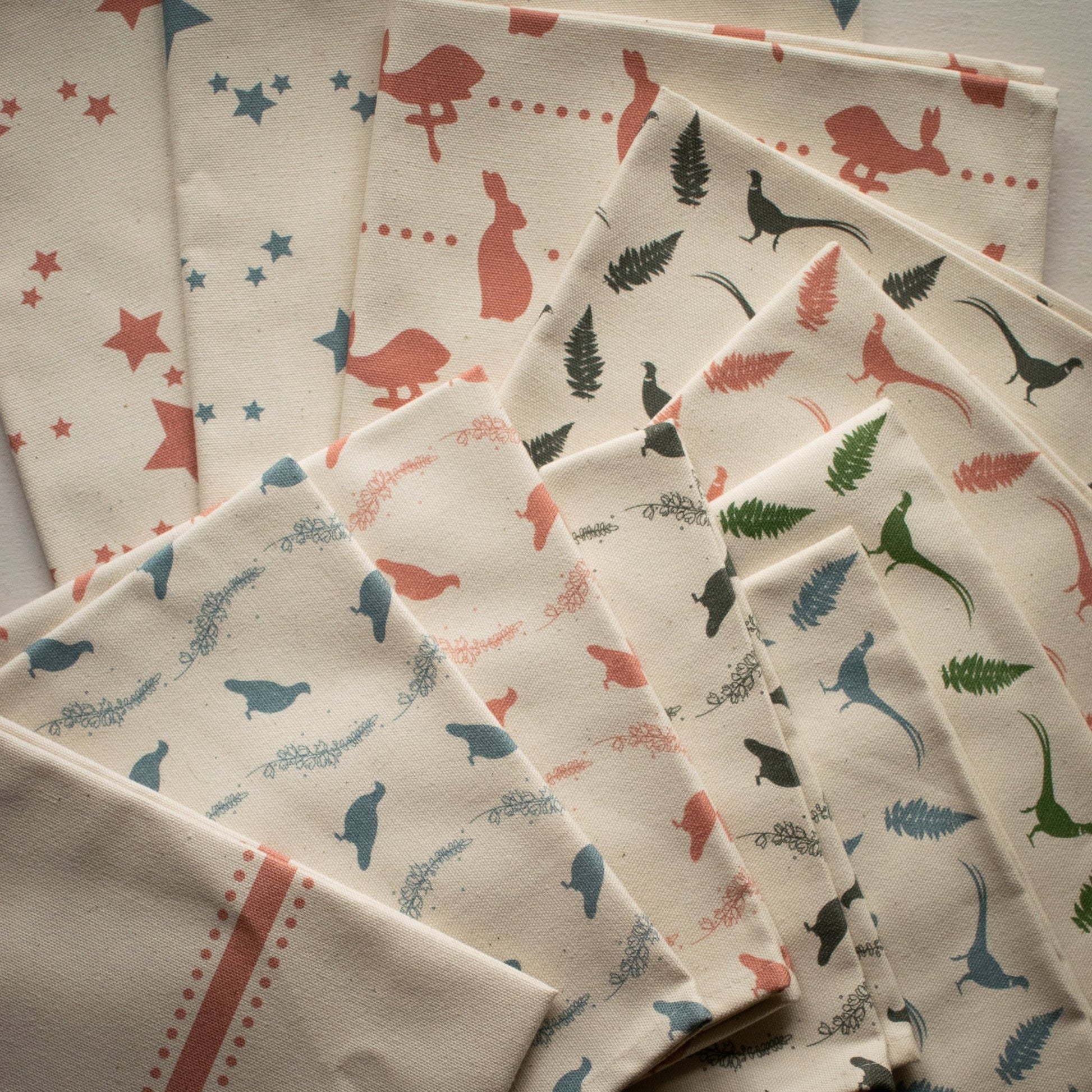 Dots & Stripes Blush Tea Towels - F&B Crafts - F&B Designs