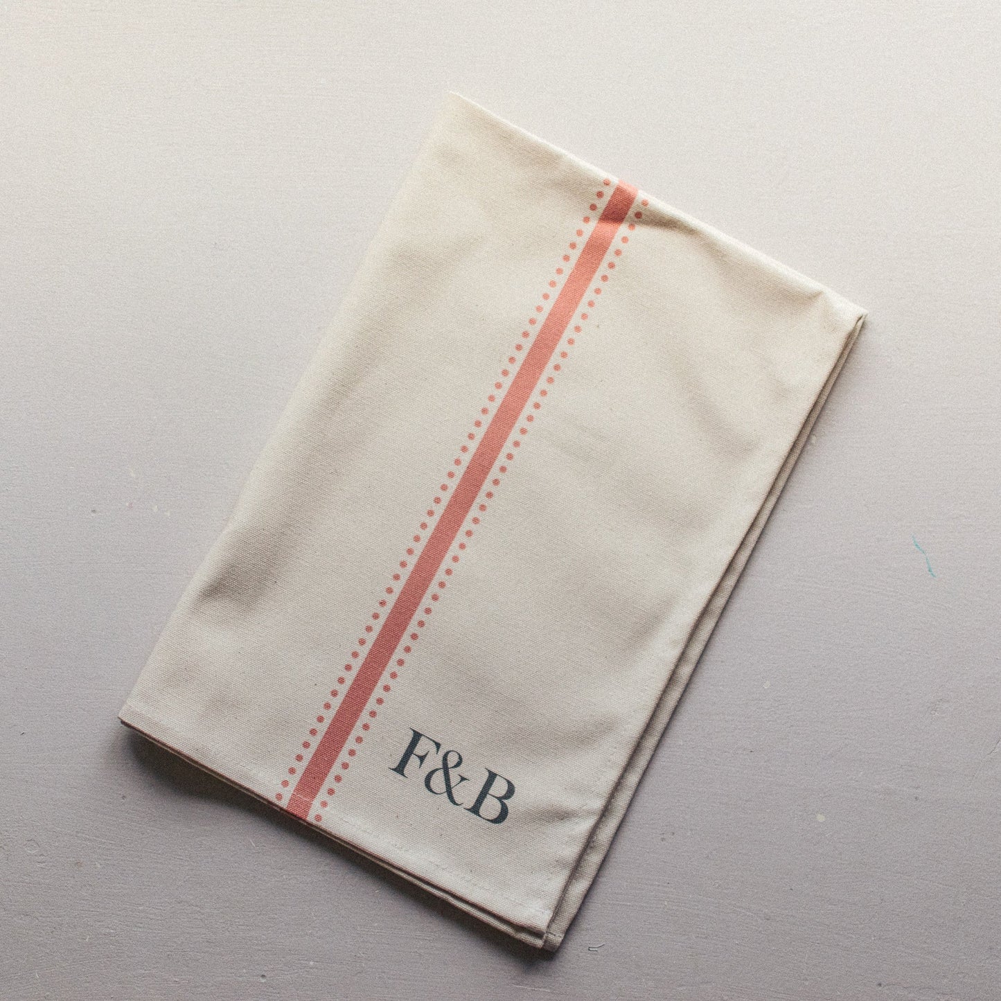 Dots & Stripes Blush Tea Towels - F&B Crafts - F&B Designs